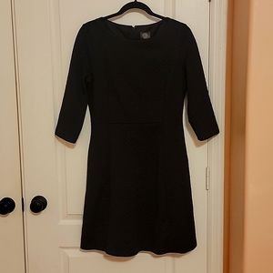 Black, oval-textured, Vince Camuto A-line dress, sz 12